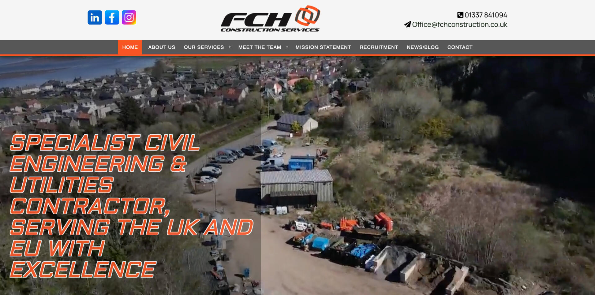 website designed for FCH Construction