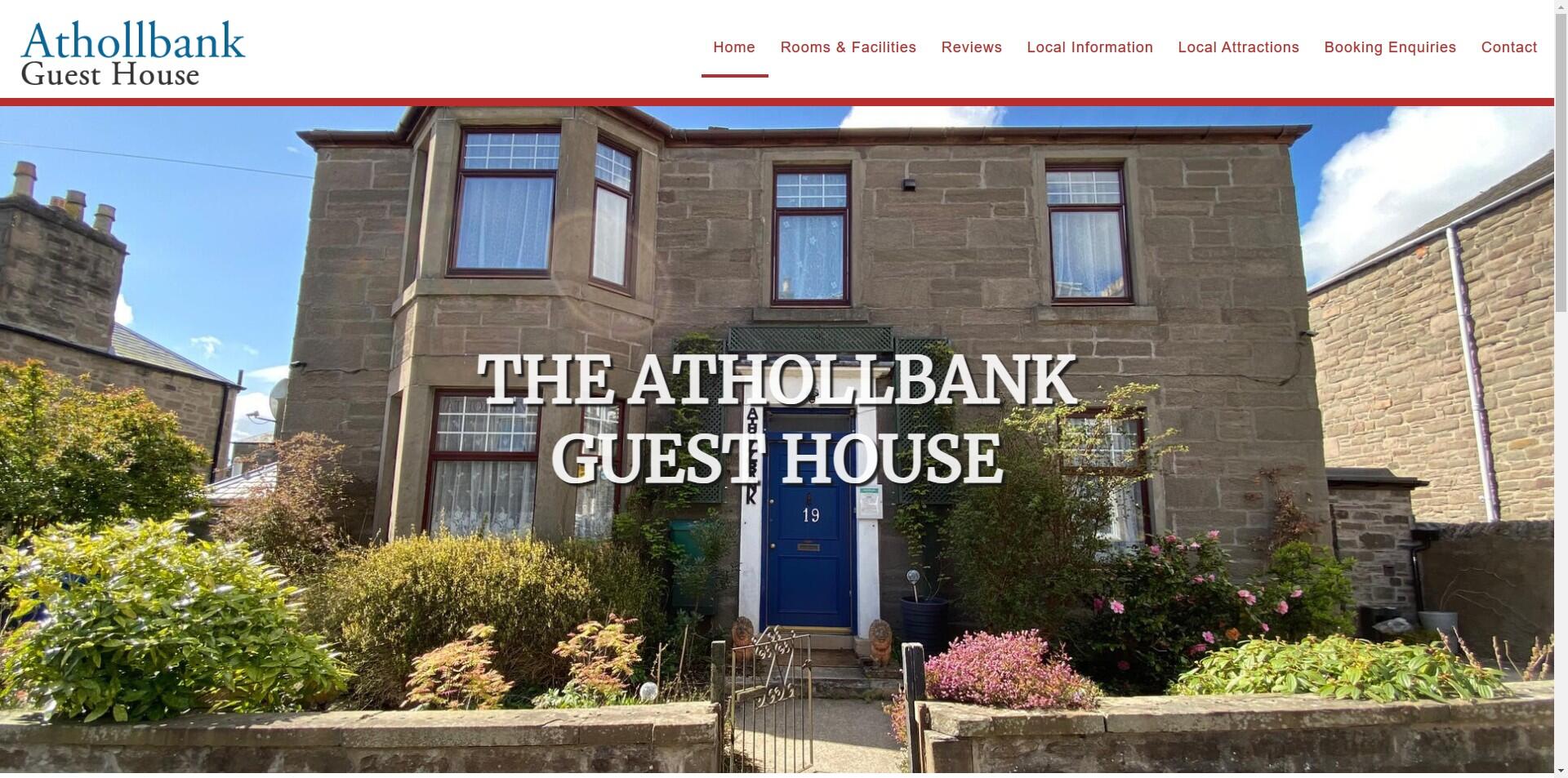website designed for Athollbank Guest House