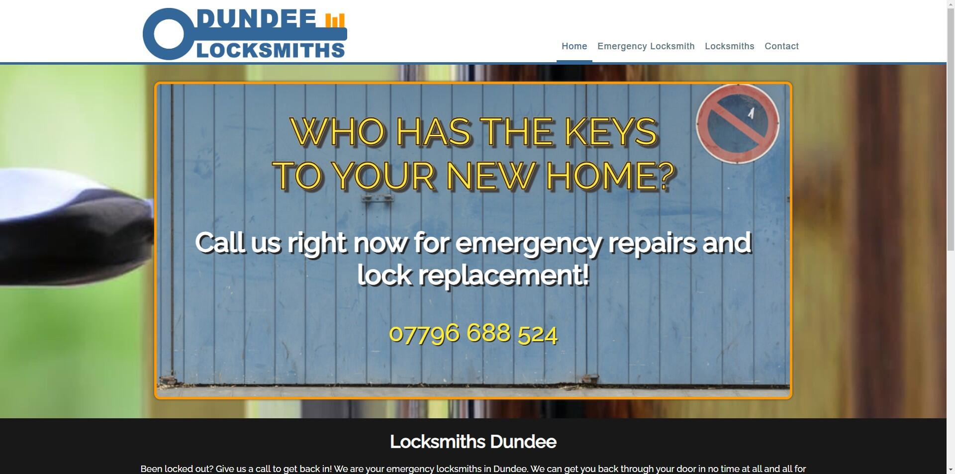 website designed for Dundee Locksmiths