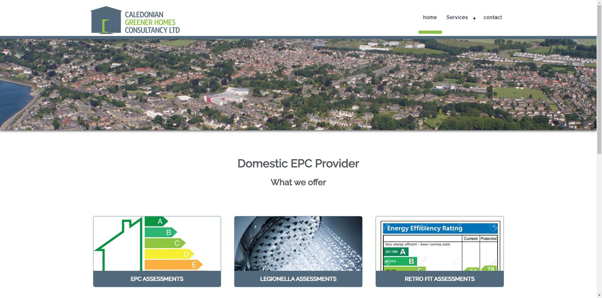 website designed for Caledonian Greener Homes