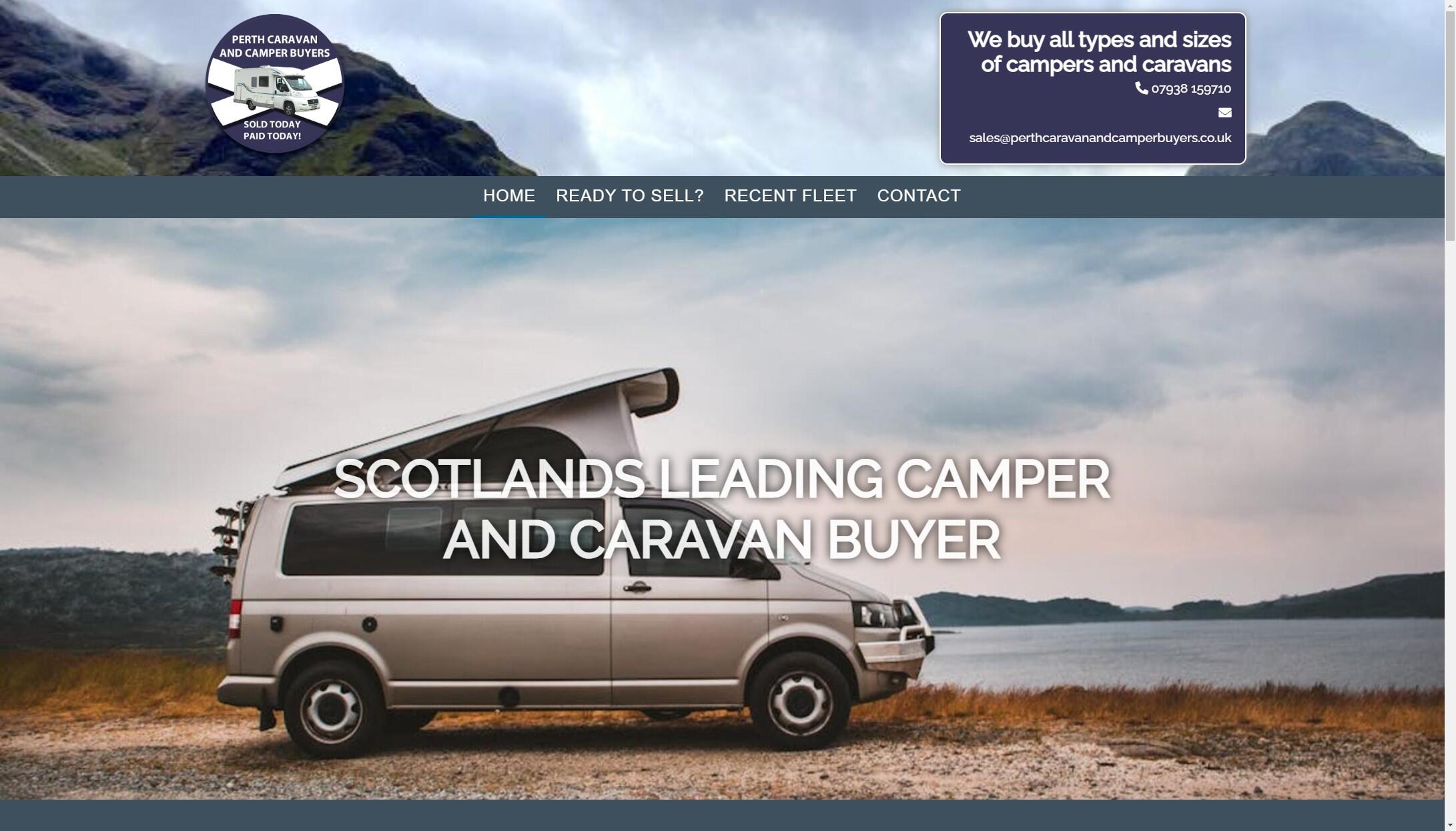 website designed for Perth Caravan and Camper Buyers