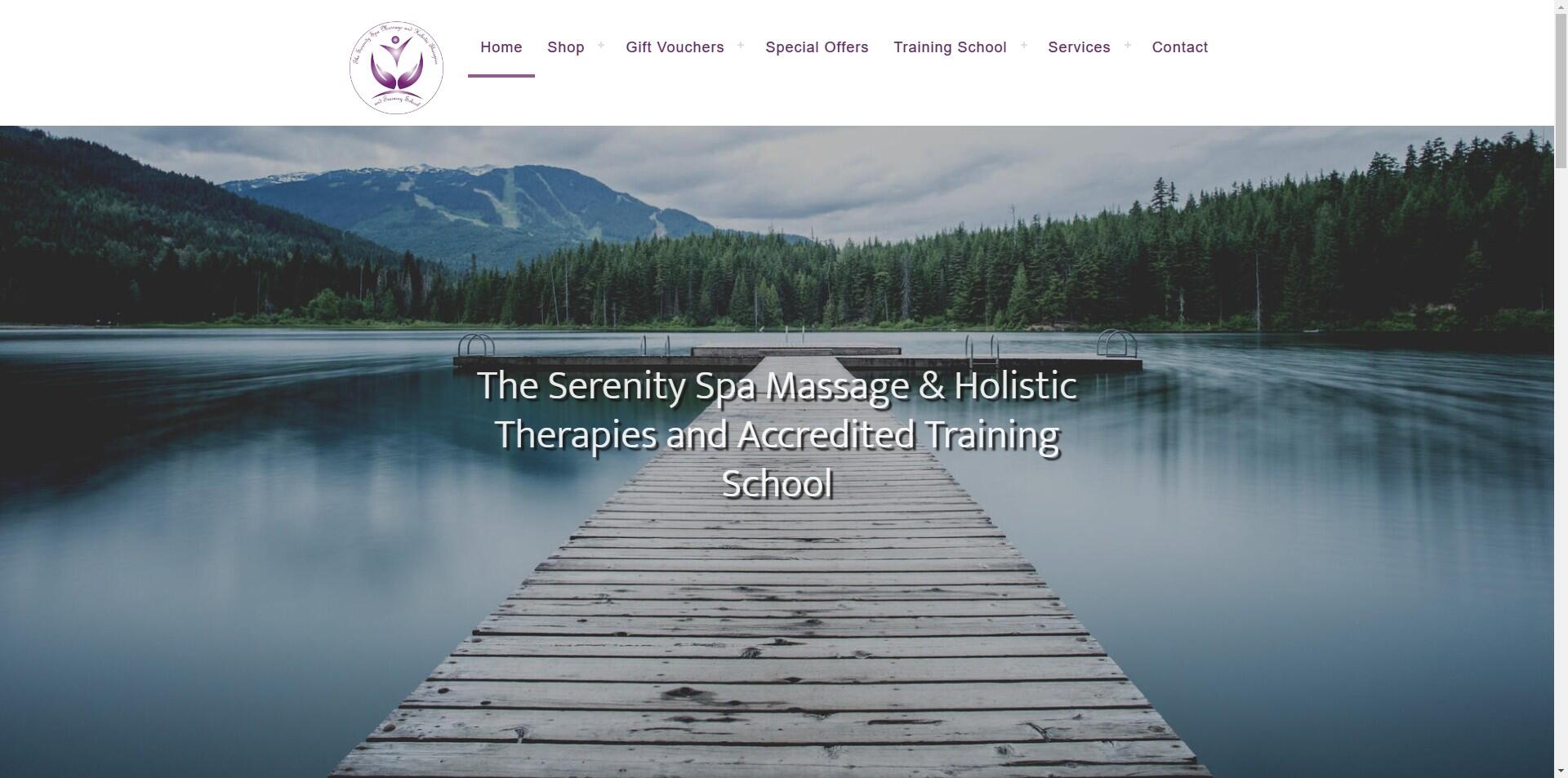 website designed for Serenity Spa