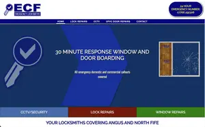 Website designed for ECF Locksmiths